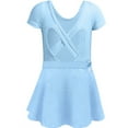thumbnail image 4 of Kiijoy Girls Ballet Dance Leotard Dress Short Sleeve Dancewear Skirt Outfits, Sizes 8-10, 4 of 4