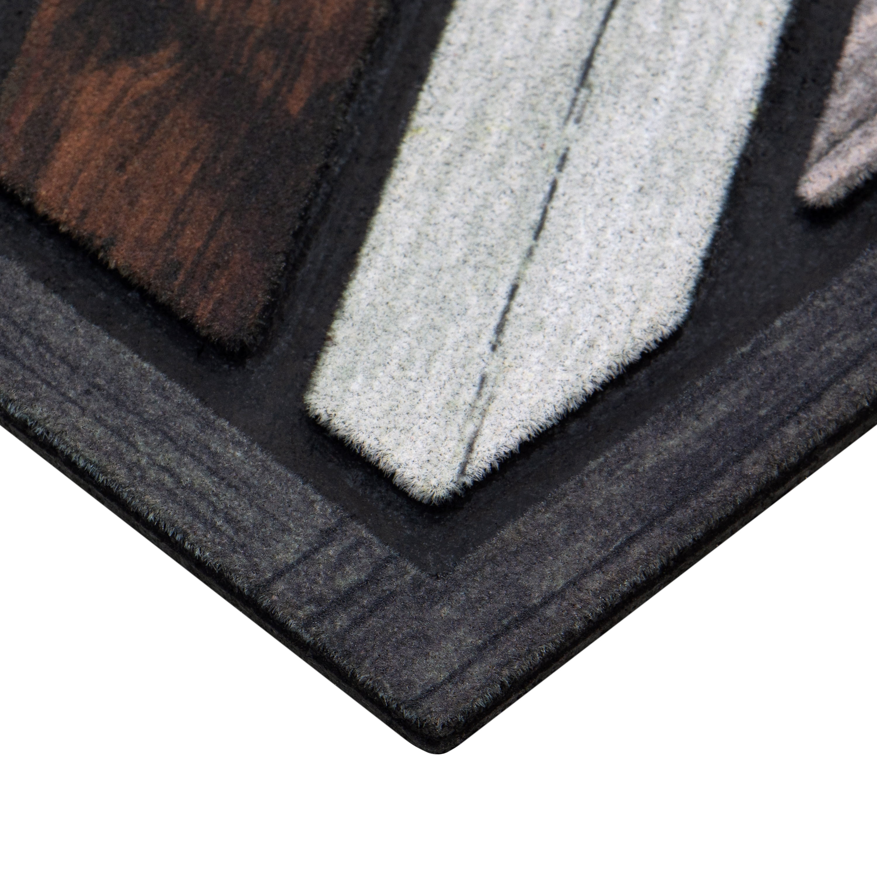 Mainstays Masterpiece Woodstain Modern Wood Slats Welcome Gray, Outdoor Doormat, 18" x 30"