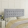 thumbnail image 4 of Modern Contemporary Queen Size Headboard, Grey Fabric, 4900, 4 of 5