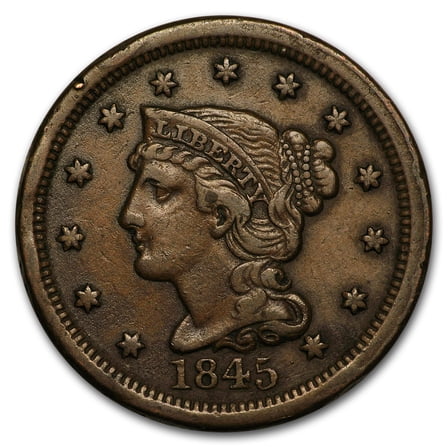 1845 Large Cent XF