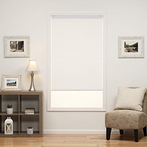 60W x 72H Inches DEZ Furnishings QCWT600720 Cordless Light Filtering Cellular Shade White