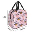 thumbnail image 3 of Lsque Pink Butterfly Daisy Pattern Lunch Bag Women/Men Insulated Lunch Box,Small Leakproof Cooler Food Lunch Containers Reusable High Capacity Lunch Tote Bags, 3 of 6