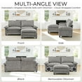 thumbnail image 6 of Ktaxon Sectional Sofa L Shaped Couch with Chaise Living Room Sleeper Set, 2 Seats with Chenille and Double Layer Cushions 87" W Light Gray, 6 of 16