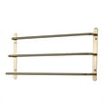 thumbnail image 3 of THREE Stagger Layers Towel Rack Luxury Brushed Gold 304 Stainless Steel Towel Bars Bathroom Accessories Set 17.72 inches KJWY003G-45CM, 3 of 6