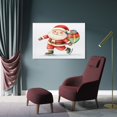 thumbnail image 4 of Canvas Wall Art for Bedroom Ice Skating Santa Claus with Gift Living Room Art Santa Claus Christmas Ice Skating Canvas Prints Bath Laundry Home Decorations 08x12inch Framed Artwork, 4 of 8