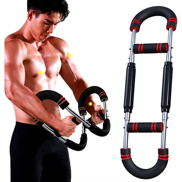 Ejercitador de brazo Twister, expansor de pecho en casa, antebrazo, muslos internos y equipo de fitness muscular del hombro, máquina de entrenamiento de fuerza del brazo (110-132 libras)