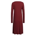 thumbnail image 5 of Ekouaer Button Down Nightgown for Women Long Sleeve Sleepwear V Neck Nightshirt Boyfriend Pajama Dress Sleep Dress, 5 of 6