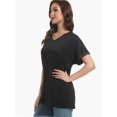 thumbnail image 3 of Women's Tshirts Casual V Neck Short Sleeve Loose Summer Tunic Tops, 3 of 6