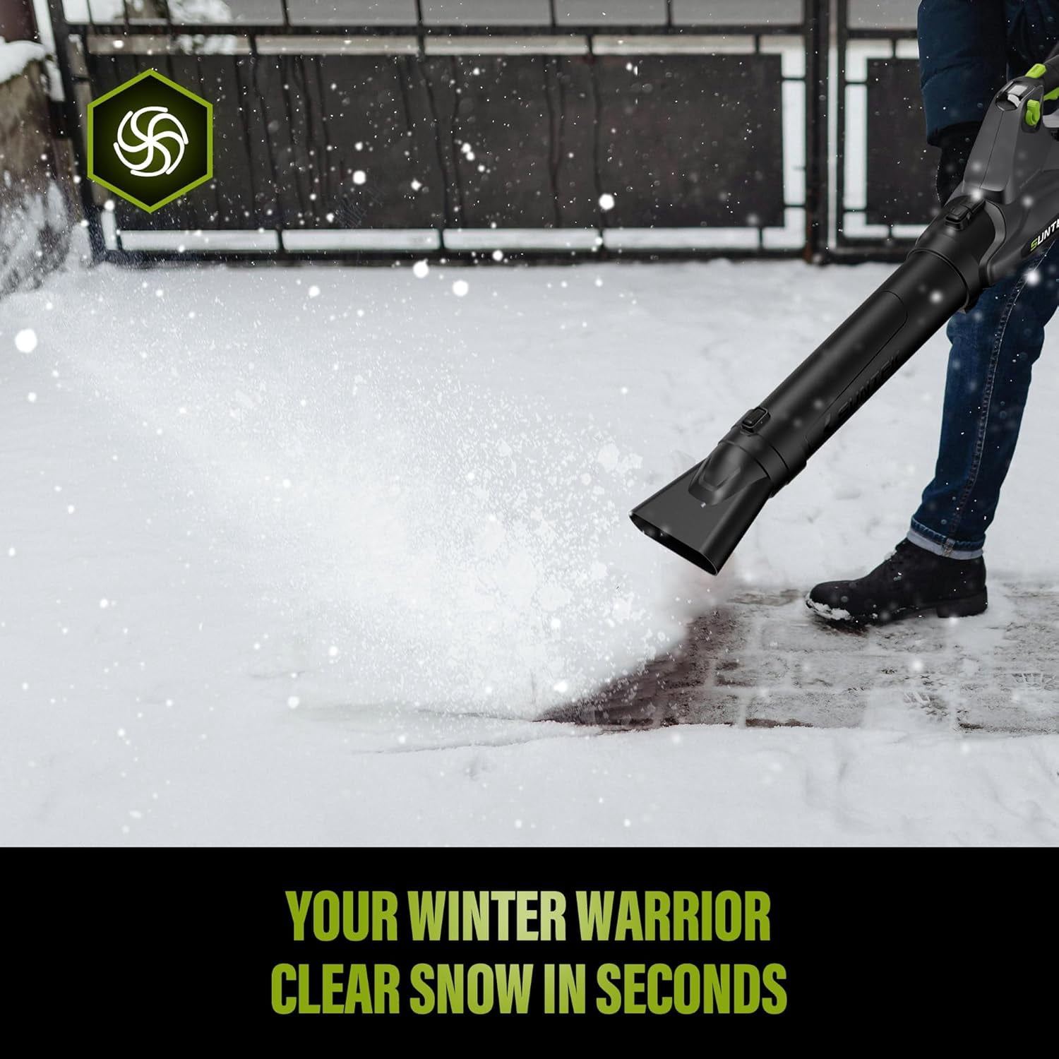 SUNTEK 40V 650CFM Cordless Leaf Blower with 4.0Ah Battery and Rapid Charger, IOT and APP Connection
