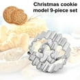 thumbnail image 2 of Homelife 9Pcs Christmas Cookie Cutters Set Stainless Steel Baking Mold Christmas Tree Gingerbread Man Snowman Elk Shapes for Holiday Baking Gadgets, 2 of 13
