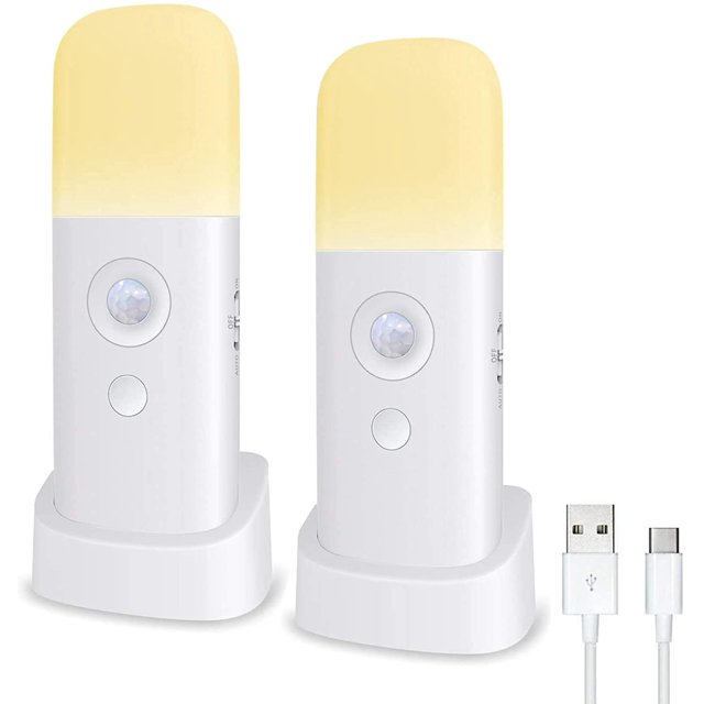 2PCS intelligent infrared human body sensor light led sensor light night light