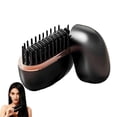 thumbnail image 1 of Cepillo alisador de pelo inalámbrico con 3 ajustes de calor, recargable por USB, mini peine caliente de viaje, color negro., 1 of 5