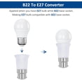 thumbnail image 3 of Mejorador de iluminación para el hogar, conversión de iluminación rentable con adaptador de casquillo de bayoneta con tornillo de bajo consumo, compatible con varios tipos de bombillas (6 piezas), 3 of 5