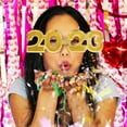 thumbnail image 1 of PTOOTP 1Pair Party Eyeglasses Decors Golden Colored Plastic New Year Costume Accessory, 1 of 6