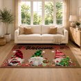 thumbnail image 2 of Gelasgo Christmas Gnome Velvet Area Rug, Holiday Character Pattern Rectangle Floor Carpet, Soft Plush Non Slip Rug for Living Room Bedroom, 2 of 5