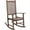 Brown, variant on Devoko Patio Acacia Wood Ergonomic Single Rocking Chair for All-Weather Use, White