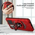 thumbnail image 2 of SPY Case for Nokia C110 Case Cover w/Tempered Glass Screen Protector Ring Kickstand - Red, 2 of 4
