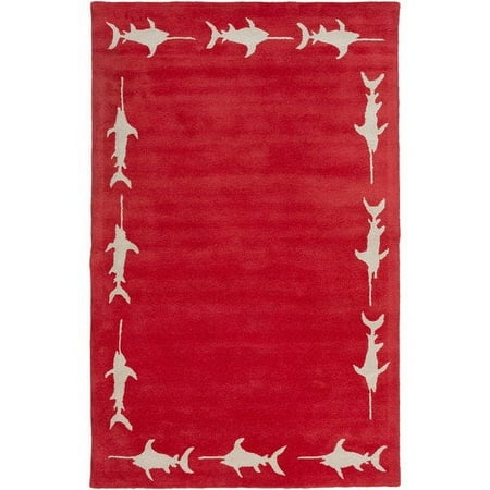 Somerset Bay Escape Red/Light Gray Coastal Area Rug