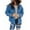 Blue, variant on Palato Women's Plus Size Tops,Women Autunm And Winter Solid Jacket Long Sleeve Loose Outwear Cardigan Coat Tops