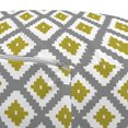 thumbnail image 3 of Geometric Pouf Cover with Zipper, Repetitive Simplistic Abstract Rhomb Check Pattern in Bicolour Design, Soft Decorative Fabric Unstuffed Case, 30" W X 17.3" L, Dimgray Khaki White, by Ambesonne, 3 of 5