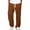 17# Brown, variant on Mens Corduroy Pants Lightweight Elastic Casual Waist Drawstring Pants Straight Baggy Pants with Pockets Black L