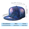 thumbnail image 5 of Colorful Galaxy Hat – Sun Moon Stars Design, Breathable Adjustable Snapback for Hip Hop Events, Street Fashion, 5 of 8