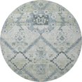 thumbnail image 4 of HomeRoots 667201 8 ft. Artichoke Green & Gray Floral Transitional Washable Round Area Rug with UV Protection, 4 of 7
