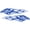 Blue, variant on Walbest 2Pcs Car Sticker, Eagle Flame Universal Car Motorcycle Reflective Decals Sticker Decoration - 7.87" x 1.85"