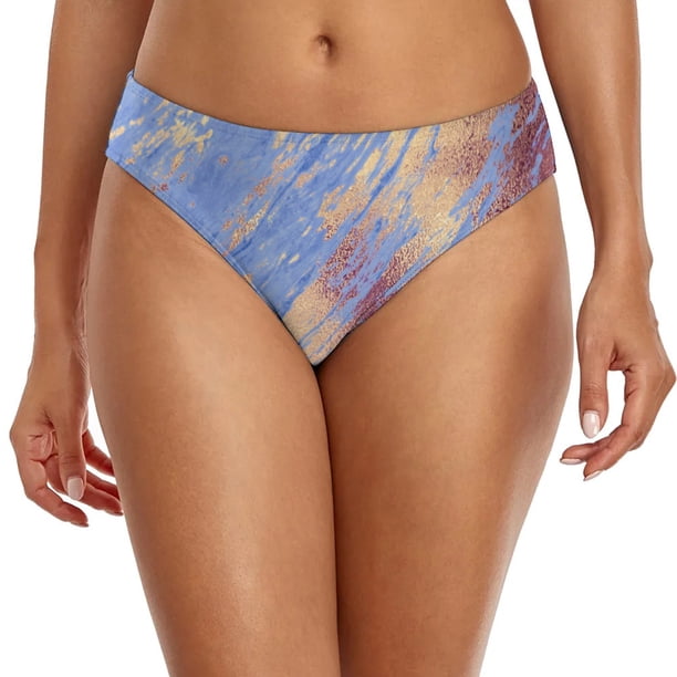 Gibobby Bañador de Bikini Pantalones cortos de traje de baño con estampado de Bikini de moda de ocio de deportes de verano para mujer(Beige,G)