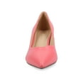 thumbnail image 6 of Journee Womens Pammie Slip On Pointed Toe Kitten Heel Pumps, Widths Available, 6 of 9