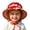 Red, variant on Kid Lorna Murray Hat, Reversible Straw Pleated Sun Hat, Wide Brim Foldable Casual Outdoor Beach Sun Hat for Summer