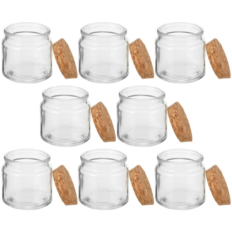 8pcs Empty Candle Containers Glass Candle Jars Candle Making Jars with Lids  Clear Candle Jars 