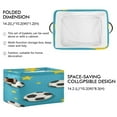 thumbnail image 3 of Cartoon Soccers Balls Stars Square Storage Bins with Handles Collapsible Containing Box 1 Pack, 3 of 9