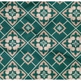 thumbnail image 4 of oneOone Cotton Poplin Twill Teal Green Fabric Floral & Tiles Moroccan Sewing Craft Projects Fabric Prints By Yard 56 Inch Wide, 4 of 4