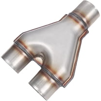 Universal 2.25 Inch Y-Pipe, Stainless Steel Construction, 10" Length with 2.25" Inlet/Outlet