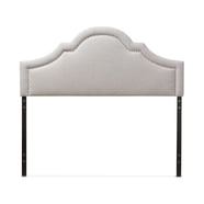 Baxton Studio Allina Modern Twin Headboard - Greyish Beige Fabric Upholstered With Button Tufting