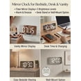 thumbnail image 4 of Mirror LED Alarm Clock with Dual USB Charging Ports, Auto-Dimming & Touch Snooze, Type-C Powered, 4 of 10