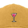 thumbnail image 2 of Dalix Cosmo Embroidered Cap Cotton Cosmopolitan Baseball Cute Cool Dad Hat Womens in Washed Gold, 2 of 5