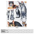 thumbnail image 4 of COMIO Cat Throw Blanket Cute Cat Print Blanket Cozy Cat Blankets for Women Men Vintage Cat Sherpa Plush Blanket for Cat Lovers Cute Blanket with Cats Gifts for Mom, 4 of 6