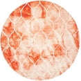 thumbnail image 2 of Safavieh Dip Dye Christabella Distressed Area Rug, Orange/Ivory, 7' x 7' Round, 2 of 7