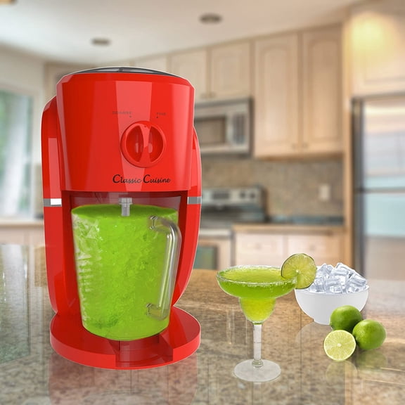 Frozen Drink Maker - Mixer and Ice Crusher Machine for Margaritas, Pina Coladas, Daiquiris, Shaved Ice Treats, or Slushies by  (Red)