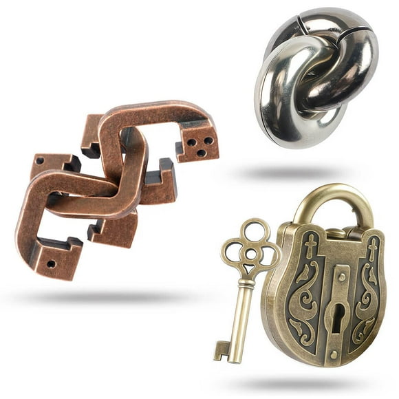 Juego de rompecabezas Toy MHY 3D Highly Difficult Brain Teaser x3