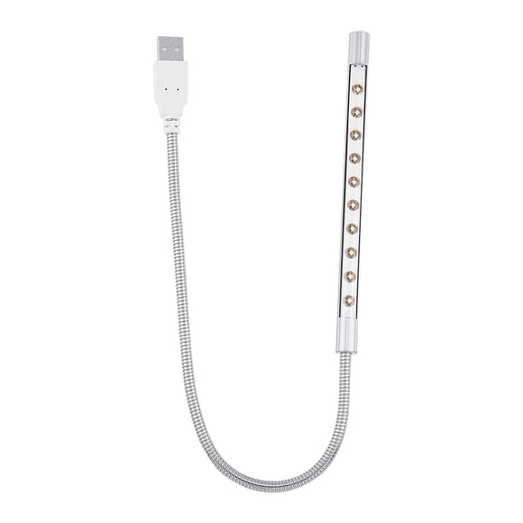 Ymiko USB Lamp Silver Black LED Light For Laptop PC Notebook Mobile Power