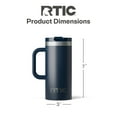 thumbnail image 5 of RTIC 16 oz Ceramic Lined Insulated Road Trip Travel Mug, Leak-Resistant Lid, Navy, 5 of 7