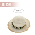 thumbnail image 3 of Sombrero de 52-54cm de circunferencia, sombrero de paja para niños, protector solar, guirnalda para exteriores, sombrero plano, sombrero de playa, sombrero para el sol plegable, 3 of 6