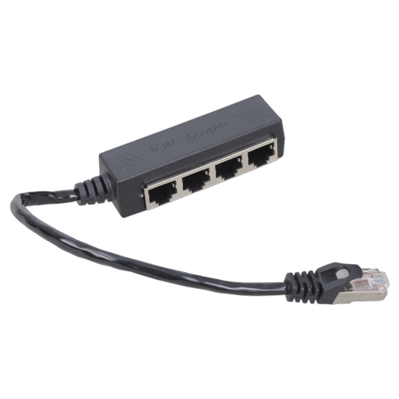 RJ45 Ethernet Splitter Cable Adapter, 1 to 4 Port Network Extension Connector Fast Speed for Home and Offices