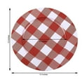 thumbnail image 3 of Efavormart 4 Pack 13" Buffalo Plaid Metal Charger Plates Checkered Dinner Chargers - Red/White Plate for Wedding, Outdoor Receptions, Banquets, Holiday Dinner plates Chargers, 3 of 11
