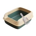 thumbnail image 4 of perfeclan Fully Open Cats Litter Tray Pet Litter Pan Cats Potty Toilet High Sided Anti Splashing with Scoop Cat Toilet for Pet Birthday Extra Large, 4 of 9