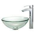 thumbnail image 5 of KRAUS 14 Inch Glass Vessel Sink in Clear with Pop-Up Drain and Mounting Ring in Oil Rubbed Bronze, 5 of 6