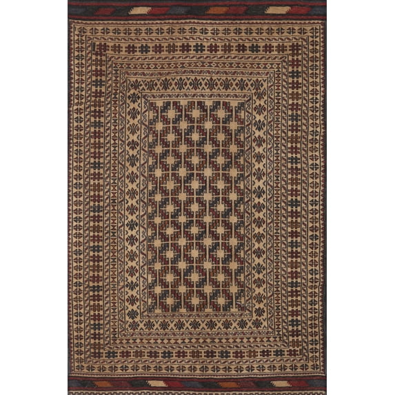 Ahgly Company Indoor Rectangle Traditional Bakers Brown Southwestern Area Rugs, 2' x 5'